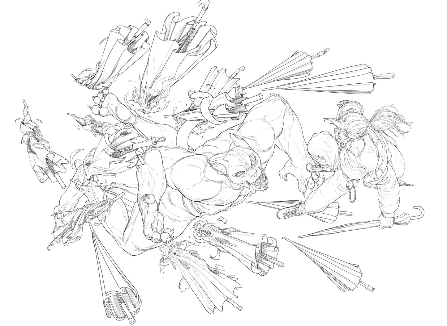 ROCKHE KIM Line Drawing Vol 2 Class Marvel Illustrator Art Books Korean