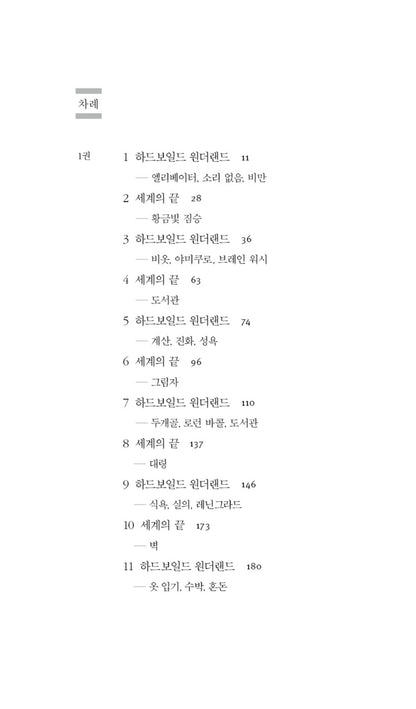 Hard-Boiled Wonderland and the End of the World by Haruki Murakami, Korean, 세계의 끝과 하드보일드 원더랜드