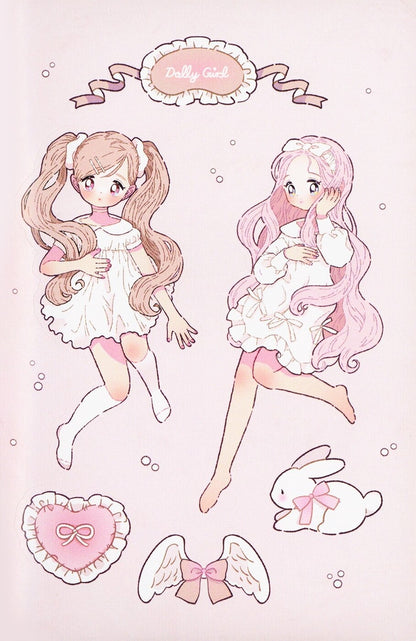 Petit Cotton Candy Lab Illust Lab Sticker Book (Korean)