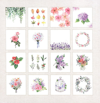 Flower Watercolor Coloring Book Anti Stress Book Korean Book