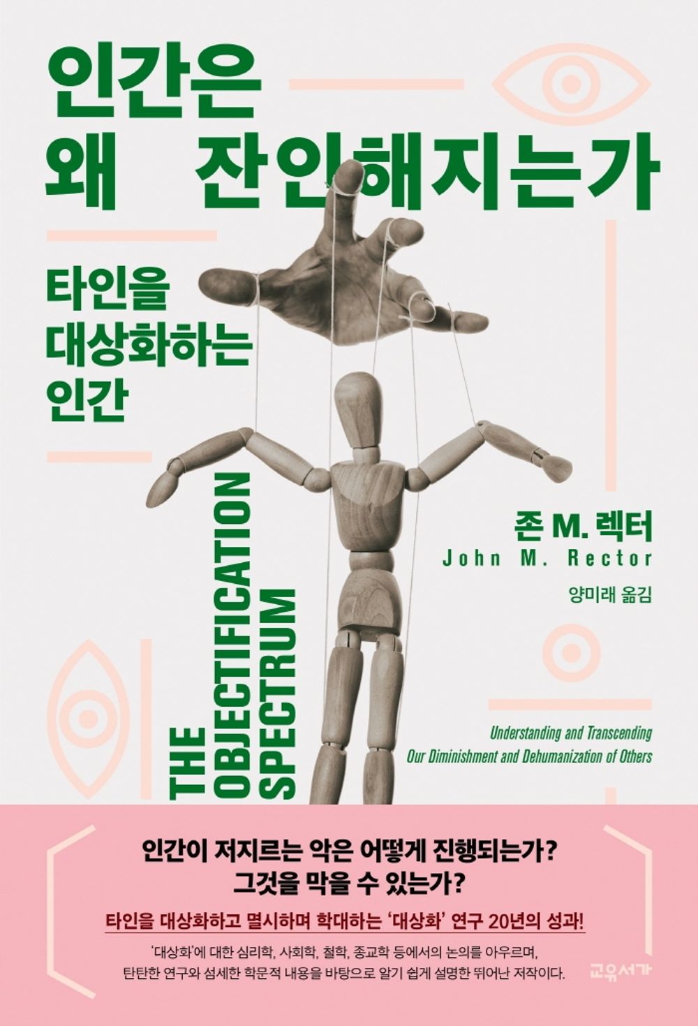 Korean Books, Psychology・Psychiatry/The objectification Spectrum 인간은 왜 잔인해지는가 – 존 M. 렉터/타인을 대상화하는 인간/Shipping from Korea
