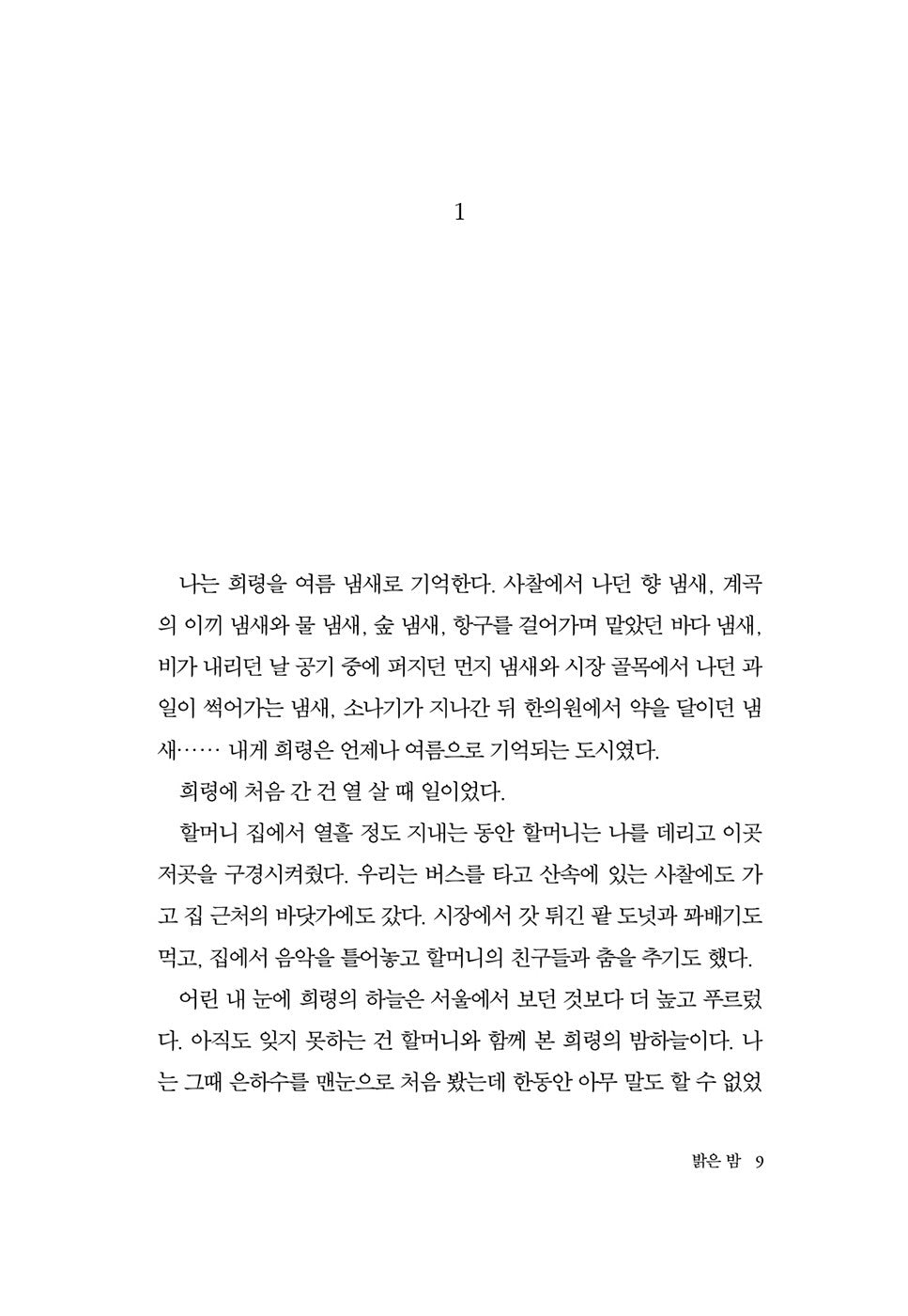 Bright night  Korean Novel by Choi Eun-Young