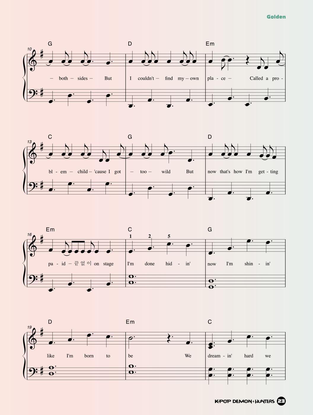 K-Pop Demon Hunters Piano Collection, Piano Sheet Music Book, 케이팝 데몬 헌터스 피아노 연주곡집