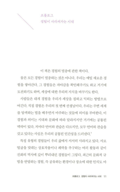 The Extinction of Experience by Christine Rosen, Korean Edition, 경험의 멸종, 크리스틴 로젠