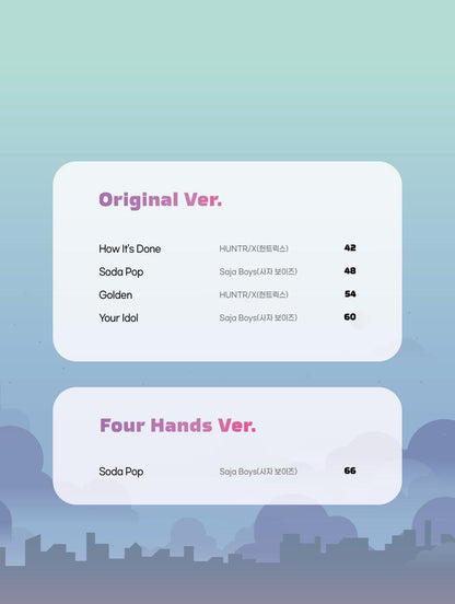 K-Pop Demon Hunters Piano Collection, Piano Sheet Music Book, 케이팝 데몬 헌터스 피아노 연주곡집