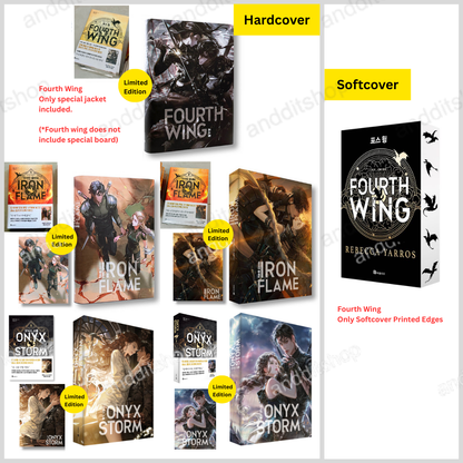 Fourth Wing, Onyx Storm, Iron Flame, 6 Book-Set, Korean, 포스 윙 시리즈