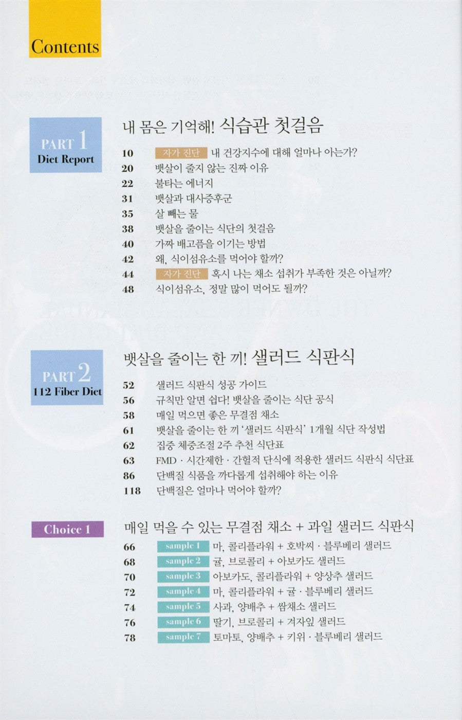 Salad plate type Korean Books, Diet Cooking, Meal Tray, Salad - THE OWNER'S SALAD MANUAL AND DIET GUIDE