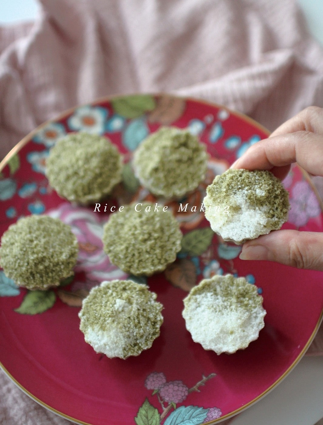 Korean Rice Cake - Design Flower Cake with Rice & Red Bean Paste Korean Guide